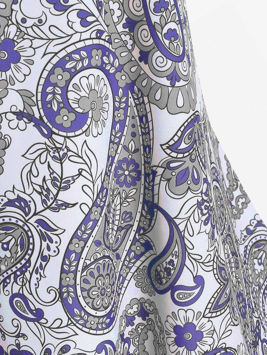 image:imageROSE GAL Rosegal Womens Plus Size Bohemian Paisley Print Tankini Swimwear with BoyshortsGray1