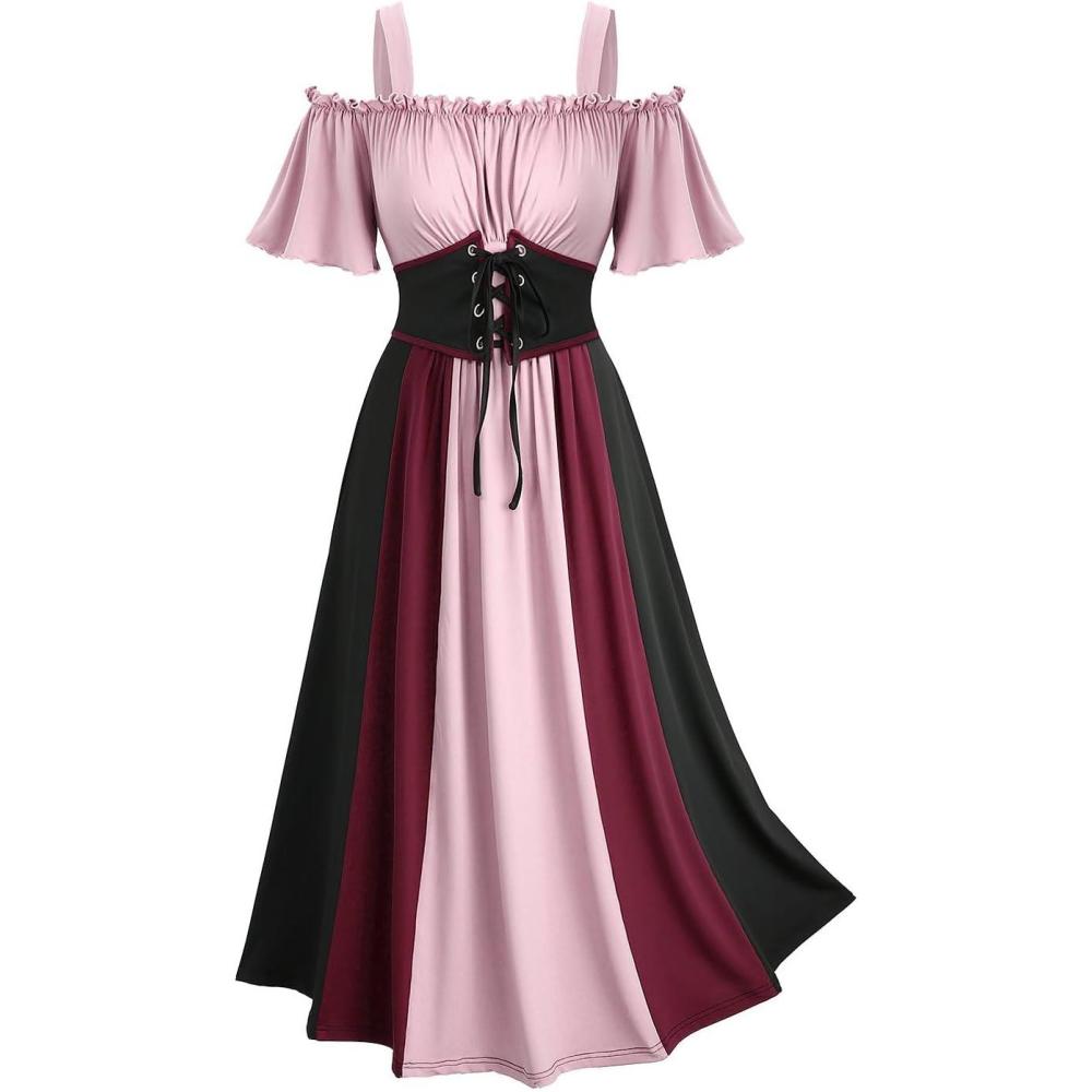 image:imageROSE GAL Women Plus Size Medieval Renaissance Costume DressPink1