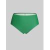 ROSE GAL 3D Figure Butterfly Printed Halter Ruched Tankini Sswimsuit(Green)