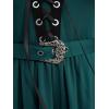 ROSE GAL Rosegal Plus Size Costumes Dress for Women Medieval Bell Sleeves Lace-up Midi Dress Halloween Dress(Green_1)
