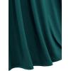ROSE GAL Rosegal Plus Size Costumes Dress for Women Medieval Bell Sleeves Lace-up Midi Dress Halloween Dress(Green_1)