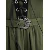 ROSE GAL Rosegal Plus Size Costumes Dress for Women Medieval Bell Sleeves Lace-up Midi Dress Halloween Dress(Green_3)