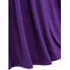 ROSE GAL Rosegal Plus Size Costumes Dress for Women Medieval Bell Sleeves Lace-up Midi Dress Halloween Dress(Purple_1)