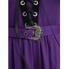 ROSE GAL Rosegal Plus Size Costumes Dress for Women Medieval Bell Sleeves Lace-up Midi Dress Halloween Dress(Purple_1)