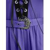 ROSE GAL Rosegal Plus Size Costumes Dress for Women Medieval Bell Sleeves Lace-up Midi Dress Halloween Dress(Purple_2)