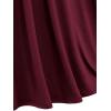 ROSE GAL Rosegal Plus Size Costumes Dress for Women Medieval Bell Sleeves Lace-up Midi Dress Halloween Dress(Red_1)