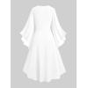ROSE GAL Rosegal Plus Size Costumes Dress for Women Medieval Fairy Dress Mesh Halloween Costumes Dress Cosplay(White_1)