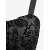 ROSE GAL Rosegal Women Plus Size Gothic Dress Layered Ruched Mesh Backless Dress(Black_1)