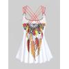 ROSE GAL Rosegal Women Plus Size Modest Tankini Swimsuit Feather Strappy Crisscross Swimwear(Orange_1)