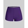 ROSE GAL Rosegal Women Plus Size Modest Tankini Swimsuit Feather Strappy Crisscross Swimwear(Purple_1)