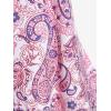 ROSE GAL Rosegal Womens Plus Size Bohemian Paisley Print Tankini Swimwear with Boyshorts(Light Pink_2)