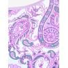 ROSE GAL Rosegal Womens Plus Size Bohemian Paisley Print Tankini Swimwear with Boyshorts(Purple_2)