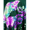 ROSE GAL Rosegal Womens Plus Size Lip Printed Padded Boyleg Strappy Tankini Swimsuit(Green_1)
