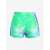 ROSE GAL Rosegal Womens Plus Size Lip Printed Padded Boyleg Strappy Tankini Swimsuit(Green_2)
