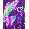ROSE GAL Rosegal Womens Plus Size Lip Printed Padded Boyleg Strappy Tankini Swimsuit(Purple_2)