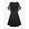 ROSE GAL Women Plus Size Cocktail Party Sparkly Bridesmaid Wedding Guest Semi Formal Dress(Black_2)
