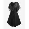 ROSE GAL Women Plus Size Cocktail Party Sparkly Bridesmaid Wedding Guest Semi Formal Dress(Black_2)