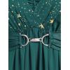 ROSE GAL Women Plus Size Cocktail Party Sparkly Bridesmaid Wedding Guest Semi Formal Dress(Green)