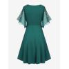 ROSE GAL Women Plus Size Cocktail Party Sparkly Bridesmaid Wedding Guest Semi Formal Dress(Green)