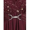 ROSE GAL Women Plus Size Cocktail Party Sparkly Bridesmaid Wedding Guest Semi Formal Dress(Red)