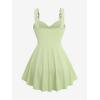 ROSE GAL Women Plus Size Flowy Summer Mesh Babydoll Tank Top(Green_1)