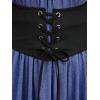 ROSE GAL Women Plus Size Gothic Off The Shoulder Top Medieval Renaissance Corset Shirt Top(Blue_1)