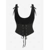 ROSE GAL Women Plus Size Gothic Off The Shoulder Top Medieval Renaissance Corset Shirt Top(Gray_1)