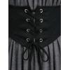 ROSE GAL Women Plus Size Gothic Off The Shoulder Top Medieval Renaissance Corset Shirt Top(Gray_1)