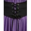 ROSE GAL Women Plus Size Gothic Off The Shoulder Top Medieval Renaissance Corset Shirt Top(Purple_2)