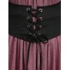 ROSE GAL Women Plus Size Gothic Off The Shoulder Top Medieval Renaissance Corset Shirt Top(Red_1)