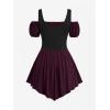 ROSE GAL Women Plus Size Gothic Off The Shoulder Top Medieval Renaissance Corset Shirt Top(Red_2)