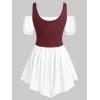 ROSE GAL Women Plus Size Gothic Off The Shoulder Top Medieval Renaissance Corset Shirt Top(White_4)