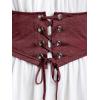 ROSE GAL Women Plus Size Gothic Off The Shoulder Top Medieval Renaissance Corset Shirt Top(White_4)