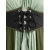 ROSE GAL Women Plus Size Medieval Renaissance Costume Dress(Green_1)