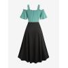 ROSE GAL Women Plus Size Medieval Renaissance Costume Dress(Green_2)