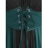 ROSE GAL Women Plus Size Medieval Renaissance Costume Dress(Green_4)