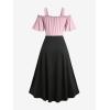 ROSE GAL Women Plus Size Medieval Renaissance Costume Dress(Pink_1)