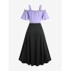 ROSE GAL Women Plus Size Medieval Renaissance Costume Dress(Purple_1)