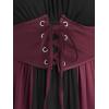 ROSE GAL Women Plus Size Medieval Renaissance Costume Dress(Red_1)