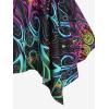 ROSE GAL Women Plus Size Tribal Mandala Print Bikini Two Piece Swimsuit with Skirt Tummy Control Bathing Suit(Purple)
