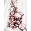ROSE GAL Womens Plus Size Curve Halter Plaid Skull Print Backless Gothic Modest Tankini Swimsuit Set(Pink)