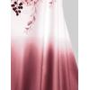 ROSE GAL Womens Plus Size Curve Ombre Color Floral Print Crisscross Modest Tankini Swimsuit Set(Red_3)