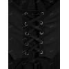 ROSE GAL Womens Plus Size Gothic Bell Sleeve Skull Lace Handkerchief Tee(Black_100)