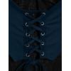 ROSE GAL Womens Plus Size Gothic Bell Sleeve Skull Lace Handkerchief Tee(Blue_3)
