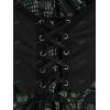 ROSE GAL Womens Plus Size Gothic Bell Sleeve Skull Lace Handkerchief Tee(Light Gree_100)