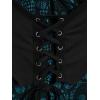 ROSE GAL Womens Plus Size Gothic Bell Sleeve Skull Lace Handkerchief Tee(Sky Blue_100)