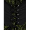 ROSE GAL Womens Plus Size Gothic Bell Sleeve Skull Lace Handkerchief Tee(Yellow_1)