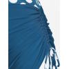 ROSE GAL Womens Plus Size Polka Dot Halter Twist Cinched Ruched Boyshorts Tankini Swimwear(Blue_2)