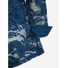 ROSE GAL Womens Plus Size Sheer Lace Button Front Long Sleeve Blouse and Cami Top Twinset(Blue)