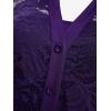 ROSE GAL Womens Plus Size Sheer Lace Button Front Long Sleeve Blouse and Cami Top Twinset(Purple)